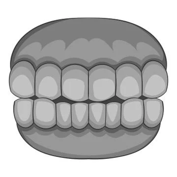 Teeth icon monochrome 스톡 일러스트
