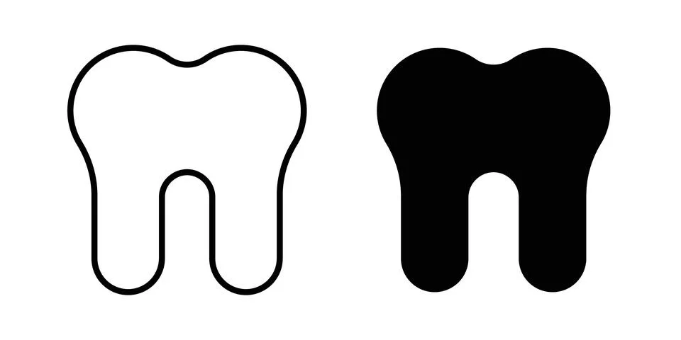 Teeth icon vector, symbol, logo illustrations Stock Illustration