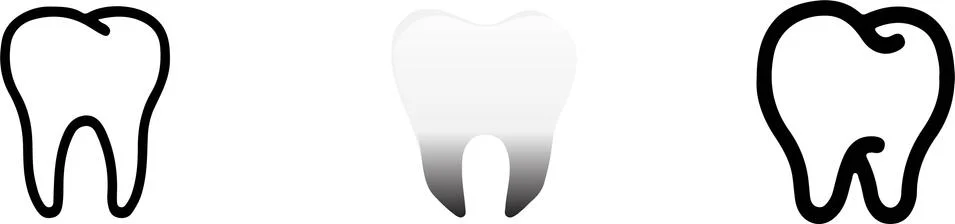 Teeth icon on white background Stock Illustration