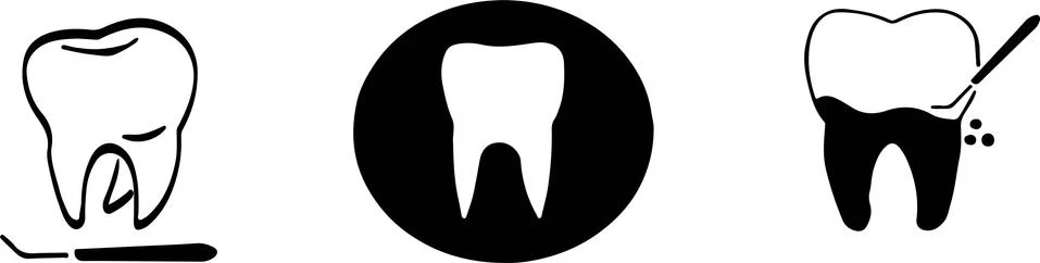 Teeth icon on white background Stock Illustration