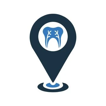 Teeth, location, icon. Simple editable vector design isolated on a white ba.. Stock Illustration