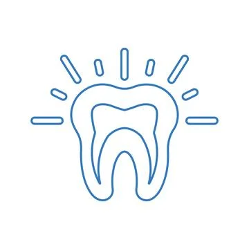 Teeth pain icon, tooth problem, outline Stock Illustration