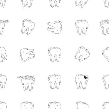 Teeth seamless pattern. Stock Illustration