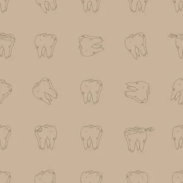 Teeth seamless pattern. Illustrazione stock