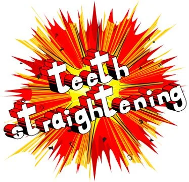 Teeth Straightening - Vector illustrated comic book style phrase. Stockillustratie