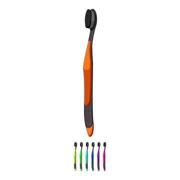 Teeth tooth brush cartoon vector graphic Stock Illustration