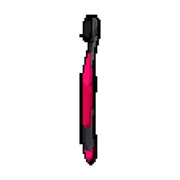 Teeth tooth brush pixel art vector illustration Illustrazione stock