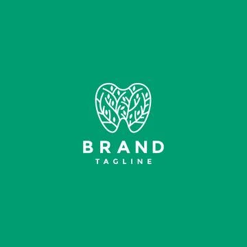 Teeth with tree pattern logo Design Stock-Illustration