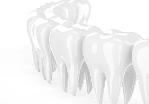 Teeth on white Stock Illustration