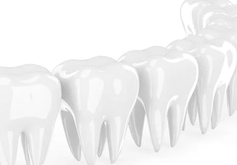 Teeth on white Stock Illustration
