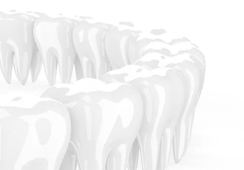 Teeth on white Stock Illustration