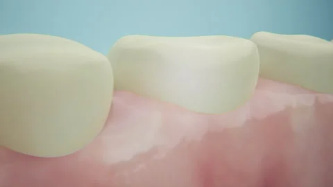 Teeth whitening 3D animation. Medically tooth cleaning. Healthy dental concept. Stock Footage 274478816