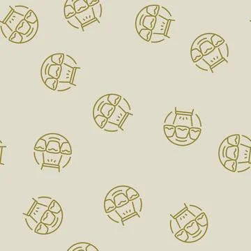 Teeth whitening line seamless pattern Stock Illustration