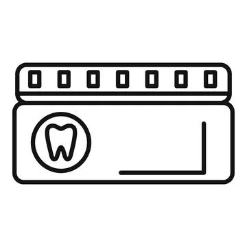 Teeth whitening strips packaging for a beautiful smile Stock Illustration
