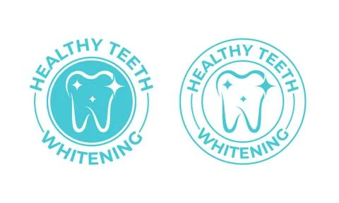 Teeth whitening, tooth vector icon. Healthy safe tooth whitening logo, toothp Stock-Illustration