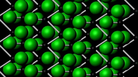 Teflon - 1080P Molecules Compounds and Drugs with alpha channel Stock Footage 1025268
