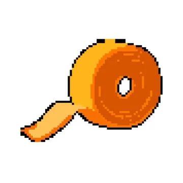 Teflon pipe seal tape pixel art vector illustration Stockillustratie