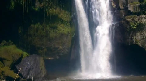 Tegenungan Waterfall in Bali Stock Footage 35651379