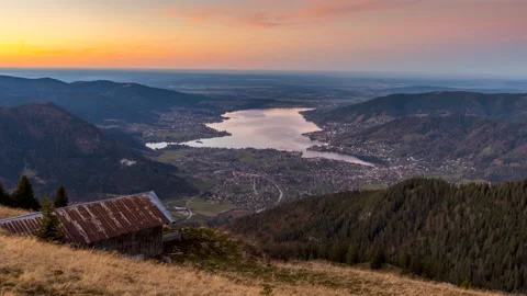 Tegernsee germany skyline 스톡 동영상 145545261