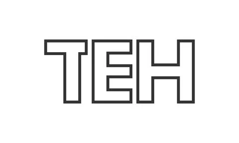 TEH logo design template with strong and modern bold text. Initial based ve.. Stock Illustration