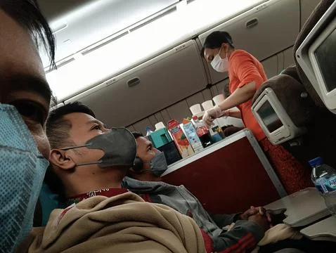 In Teh Plane Stock Photos