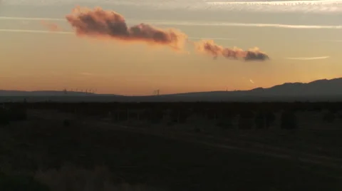 Tehachapi Pass Sunset Stock Footage 1039691