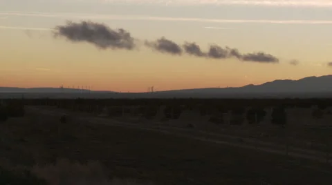 Tehachapi Pass Sunset Timelapse Stock Footage 1013711