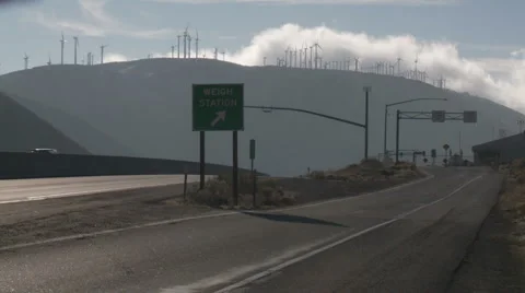 Tehachapi Pass Weigh Station WS Video stock 1039712