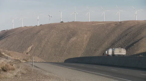Tehachapi Pass Wind MS 2 Stock Footage 1042752