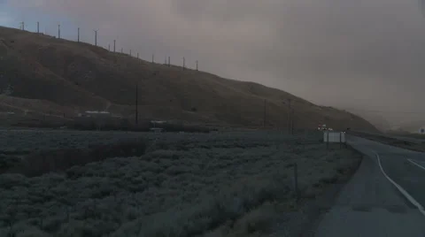 Tehachapi Pass WS with Clouds 2 Stock Footage 1039732