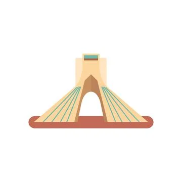 Teheran landmark. Vector illustration. Stock Illustration