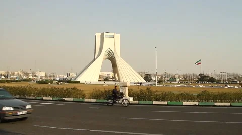 Tehran Azadi Square Stock Footage 42369573