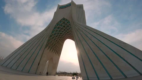 Tehran-Azadi tower (freedom tower) hyperlapse Video stock 155775070