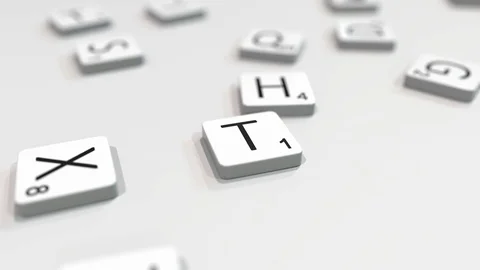 TEHRAN city name being made with scrabble letters. Editorial 3D animation Stock Footage 107594159