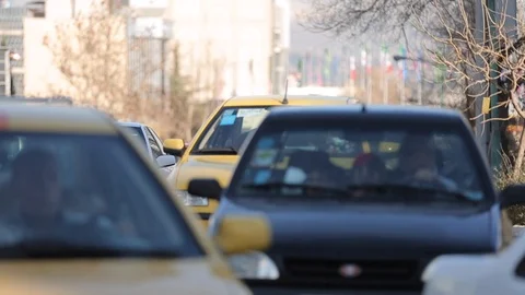 Tehran City Traffic Stock Footage