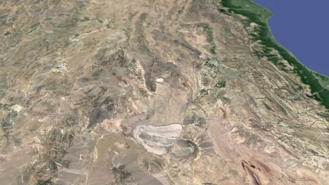 Tehran with Coat Of Arms Animation Map Video stock 73439287