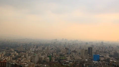 Tehran - Iran - Big City Winter Landscape Stock-Footage 79047567
