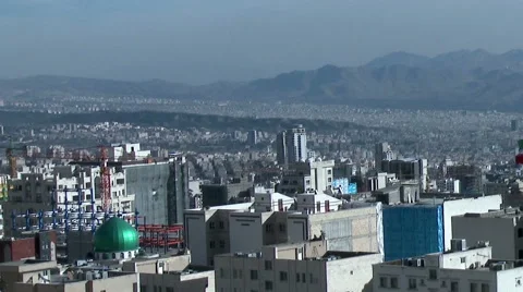 TEHRAN, IRAN JANUARY 2015: A pan across Tehran city Video stock 47351426