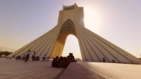 TEHRAN, IRAN  JUNE 13, 2022: Timelapse people by Azadi Tower ; Freedom Tower  스톡 동영상 199490673