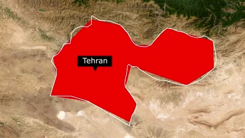 Tehran Iran Map Animation – Tehran City Location Highlight on Iran Map Stock Footage 344014810