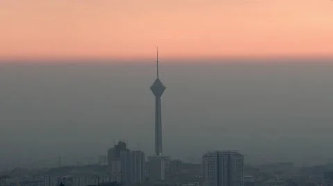 TEHRAN, IRAN : Milad Tower also known as Tehran tower, the new symbol of tehran Video stock 47351182