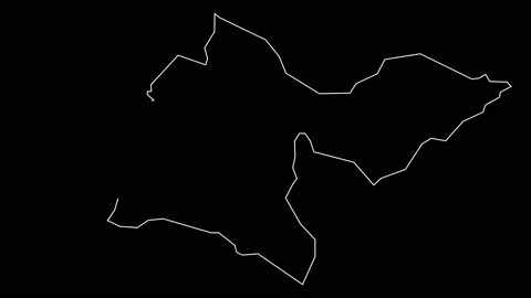 Tehran Iran province map outline animation Video stock 150162013