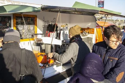 Tehran Mobile car cafe Stock Photos