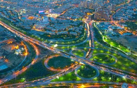 Tehran road system, Iran Stock Photos