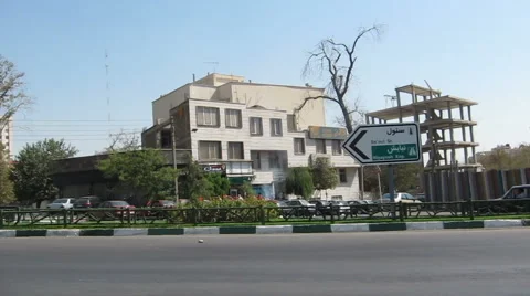 Tehran Street Intersection Stock Footage 2734356