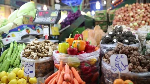 Tehran Tajrish Bazaar Market - Iran Stock-Footage 79734317