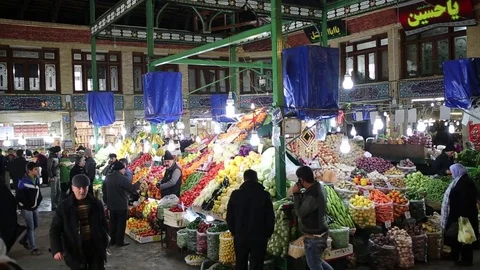 Tehran Tajrish Bazaar Market - Iran Stock Footage 79734387