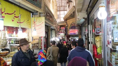 Tehran Tajrish Bazaar Market - Iran Stock Footage 79734553