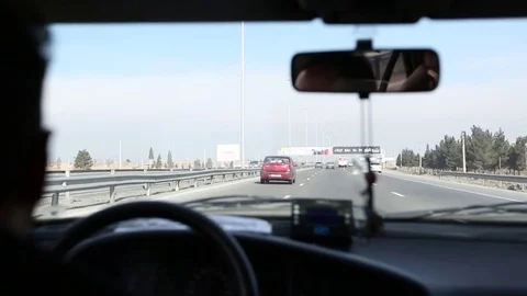 Tehran Traffic Jam Inside a car Stock Footage 79049086