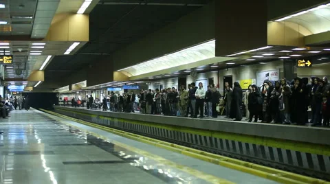 Tehran Underground Train Station Stock Footage 49407917